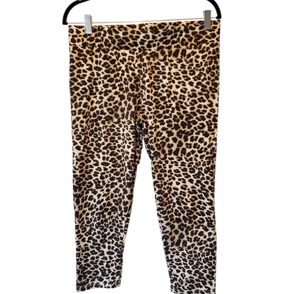 🇺🇸New Cato Leopard Print Leggings - Black and Tan Size Large